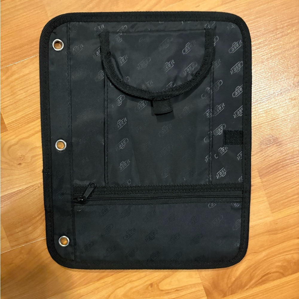 🔥Case-it 3 Ring Binder Double Sided  Black Binder Organizer & Accessory- EUC